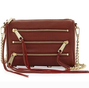Rebecca Minkoff Mini Zip Rocker Leather Crossbody Bag